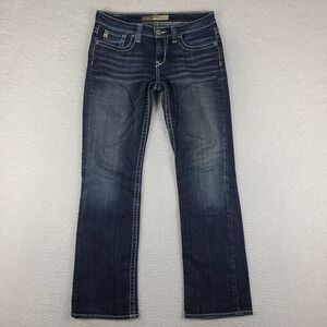 Big Star Jeans Womens 29x31 Blue REMY Low Rise Fit Boot Cut Dark Wash Denim